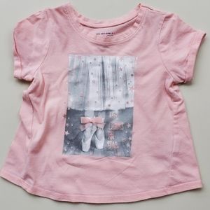 Ballet theme t-shirt bubblegum pink